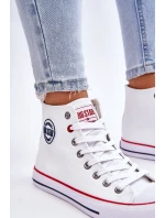 Dámské klasické vysoké tenisky Big Star T274026 Bílé Dámské klasické vysoké tenisky Big Star T274026 Bílé
