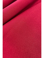 Elegantní dámské červené šaty s brokátem a s delší zadní částí 397-1