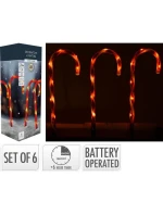 VENKOVNÍ SVĚTLA CANDY CANES SADA 6KS