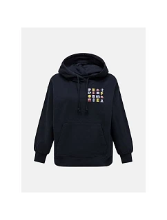 Dámská mikina PEAK PERFORMANCE W Terry Graphic Hood, černá