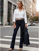 Dámské džíny s vysokým pasem  UY2911 tmavě modré - FashionStreet