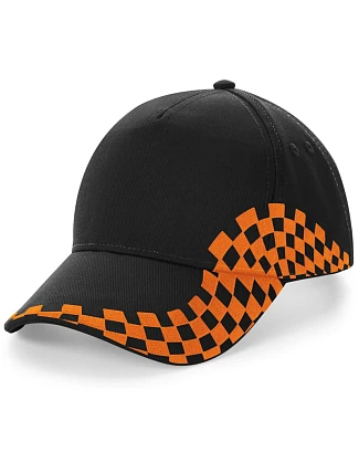Beechfield B 159 5 panelová kšiltovka "Grand Prix" 53.0159 black/orange Beechfield B 159 5 panelová kšiltovka "Grand Prix" 53.0159 black/orange