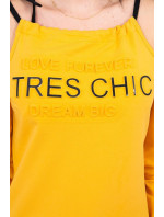Šaty Tres Chic v hořčicové barvě