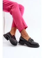 Elegantní dámské kožené mokasíny Black Triana Elegantní dámské kožené mokasíny Black Triana