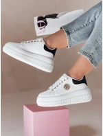 Dámské tenisky na platformě KITNOT bílo-černé FashionStreet ZY0922 Dámské tenisky na platformě KITNOT bílo-černé FashionStreet ZY0922
