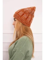 Fleecová čepice Melisa K241 oranžová+šedá Fleecová čepice Melisa K241 oranžová+šedá