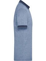 Daiber JN 706 Pánské žerzejové melírované polo 02.0706 blue melange/navy Daiber JN 706 Pánské žerzejové melírované polo 02.0706 blue melange/navy