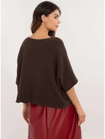 Jumper IT SW 0811.82P tmavě hnědý