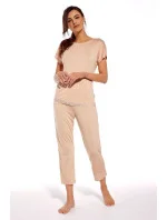 Dámské pyžamo KR 624/292 CYNTHIA béžové - Cornette Dámské pyžamo KR 624/292 CYNTHIA béžové - Cornette