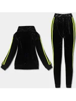 Černo-limetkový sportovní komplet s legínami (YP-9967)
