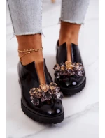 Elegantní Kožené Boty S Ornamentem černe Cindy