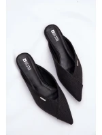 Dámské pantofle s špičatými nosy Big Star RR274210 Černé Dámské pantofle s špičatými nosy Big Star RR274210 Černé