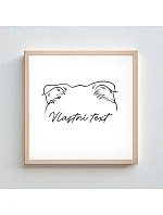 Personalizovaný magický fotoobraz v rámu - čtverec 20x20 - zvířecí ouška