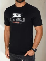 Pánské tričko s potiskem černé FashionStreet RX5407 Pánské tričko s potiskem černé FashionStreet RX5407