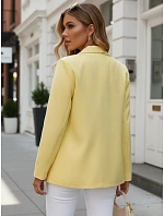 Dámské elegantní sako rozepínací žluté FashionStreet PY0142 Dámské elegantní sako rozepínací žluté FashionStreet PY0142