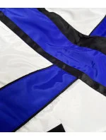 Světle modro-bílá dámská bunda větrovka s kapucí (YR1967) Světle modro-bílá dámská bunda větrovka s kapucí (YR1967)