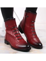 Jezzi W JEZ52G zateplené zdobené boty červená Jezzi W JEZ52G zateplené zdobené boty červená