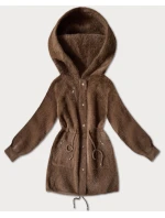 Hnědá vlněná bunda typu alpaka (W017#) Hnědá vlněná bunda typu alpaka (W017#)