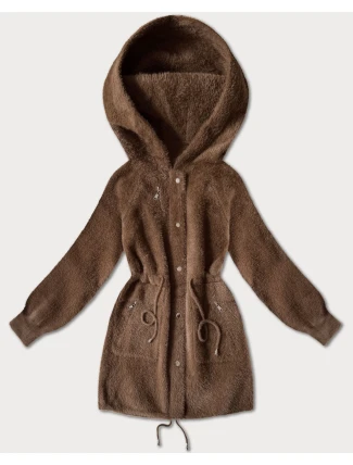 Hnědá vlněná bunda typu alpaka (W017#) Hnědá vlněná bunda typu alpaka (W017#)