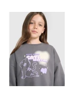 Dívčí mikina oversize bez kapuce 4F 4FJRAW25TSWSF2438-22S