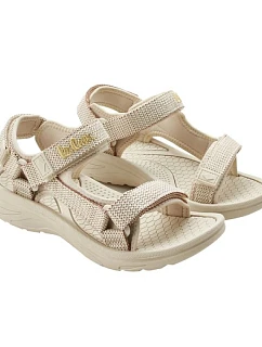 Lee Cooper dámské boty na suchý zip sandály na léto na pláž light beige cream dámské