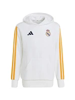 Adidas Real Madrid Dětská mikina s kapucí bílá KG2953 Adidas Real Madrid Dětská mikina s kapucí bílá KG2953