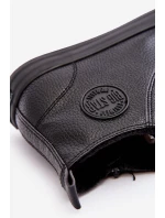 Mužské zateplené tenisky s zipem černé Big Star MM174012