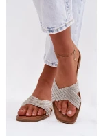 Dámské ploché stříbrné s kamínky Zinnia