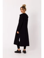 M729 Mikina s kapucí a dlouhým zipem - černá