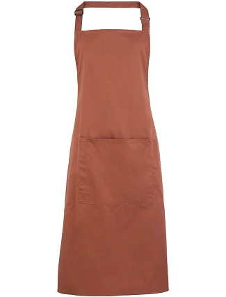 Premier PR 154 Zástěra s laclem a kapsou na břiše "Colours" 39.0154 chestnut Premier PR 154 Zástěra s laclem a kapsou na břiše "Colours" 39.0154 chestnut