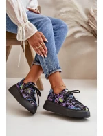 Kožené Sportovní Boty Na Platformě Fialové Maciejka 06191-05