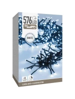 VÁNOČNÍ STROM SVĚTLA SVĚTELNÝ ŘETĚZ 576 VEDL ČASOVAČ STUDENÁ BÍLÁ VÁNOČNÍ STROM SVĚTLA SVĚTELNÝ ŘETĚZ 576 VEDL ČASOVAČ STUDENÁ BÍLÁ