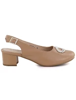 Dámské lodičky s otevřenou špičkou světle hnědé M.Daszynski SA233-4