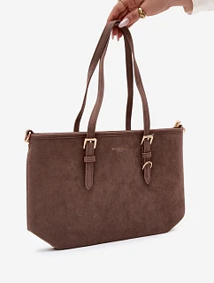 Taška Shopper z imitace semiše Taupe Araminta