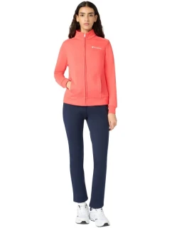 Dámská kombinéza Champion s celozipem oranžová a tmavě modrá 118289 RS073 tepláková souprava