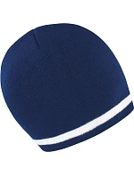 Result Headwear R 368X Pletená čepice s kontrastními pruhy 28.368X navy/white