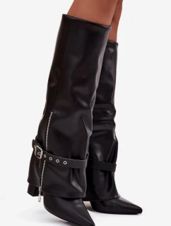 Kozačky na podpatku model 217209 Step in style