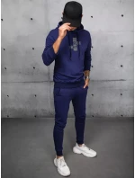 Pánské tmavě modré tepláky FashionStreet AX0678