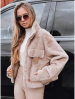 FashionStreet dámský krátký béžový kožich TY5248