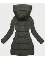Zimní bunda v khaki barvě s kapucí (2M-231)