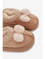 Dětské sněhule s výšivkou a mašlí Béžové Daven Dětské sněhule s výšivkou a mašlí Béžové Daven