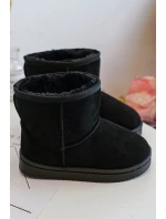 Dětské Teplé Sněhule Semišové černé Gooby