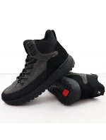 Šedé pánské kožené nepromokavé tenisky Rieker U0174-42