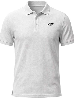 Pánské polo tričko 4F M0771 bílé 4FWMM00TPTSM0771 10S