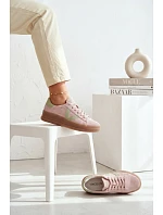 Dámské tenisky z přírodního semiše na platformě Vinceza 79597 růžové