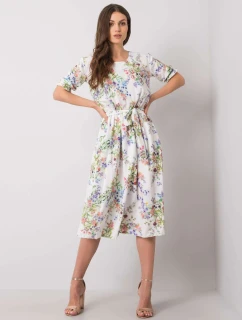 Šaty LK SK 507639 1.75P bílá zelená