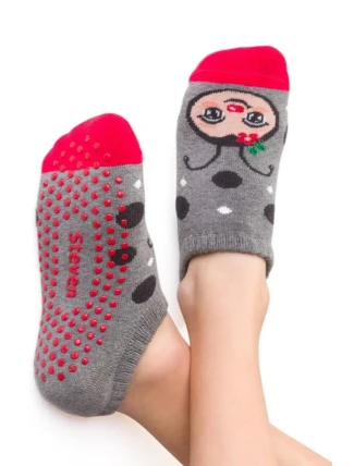 DĚTSKÉ FROTÉ S ABS 134 MELANGE GREY 32-34