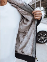 Pánská zateplená mikina s potiskem černá FashionStreet BX5613