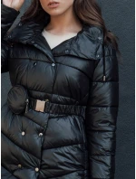 Dámský prošívaný zimní kabát BLOOM černý FashionStreet TY4484