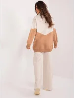 Béžovo/velbloudí dámský dvoudílný komplet s volným svetrem (1497) Béžovo/velbloudí dámský dvoudílný komplet s volným svetrem (1497)